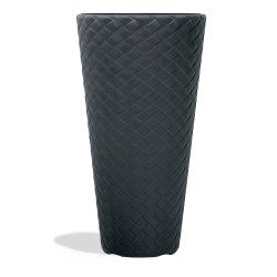 Vaso per Fiori Piante Matuba Slim | Rotondo | Decorativo | in Plastica | da Interno Esterno | Design Moderno