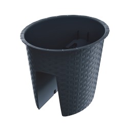 Vaso per Fiori Piante Ratolla Railing Oval | Ovale | Decorativo | in Plastica | da Interno Esterno | per Ringhiere | Design Moderno