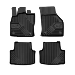 Tappetini per auto no. 77 compatibili con Skoda Octavia IV dal 2019 in poi su misura in gomma | Set di tappetini premium | Materiale TPE durevole | Bordi più alti
