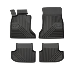 Tappetini per auto no. 77 compatibili con BMW Serie 5 F10 2010-2017 su misura in gomma | Note: xDrive, post-facelift | Tipo Auto: Berlina | Set di tappetini premium | Materiale TPE durevole | Bordi più alti
