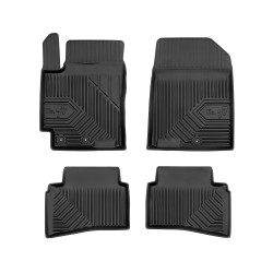 Tappetini per auto no. 77 compatibili con Kia Stonic dal 2017 in poi su misura in gomma | Tipo Auto: Crossover | Set di tappetini premium | Materiale TPE durevole | Bordi più alti