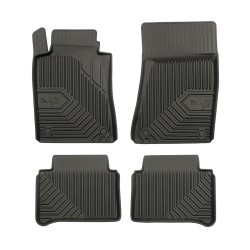 Tappetini per auto no. 77 compatibili con Mercedes-Benz Classe E W211 2002-2009 su misura in gomma | Note: non compatibile con versione 4Matic | Set di tappetini premium | Materiale TPE durevole | Bordi più alti