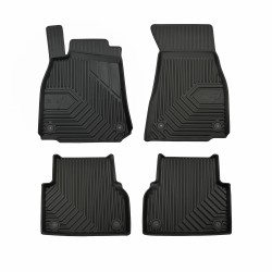 Tappetini per auto no. 77 compatibili con Audi A6 C8 dal 2018 in poi su misura in gomma | Set di tappetini premium | Materiale TPE durevole | Bordi più alti