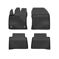 Tappetini per auto no. 77 compatibili con Toyota Prius IV dal 2015 in poi su misura in gomma | Note: liftback | Set di tappetini premium | Materiale TPE durevole | Bordi più alti