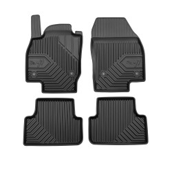 Tappetini per auto no. 77 compatibili con Volkswagen T-Cross dal 2018 in poi su misura in gomma | Tipo Auto: Crossover | Set di tappetini premium | Materiale TPE durevole | Bordi più alti
