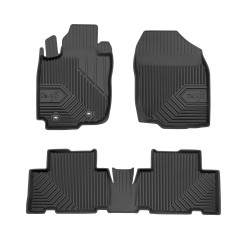 Tappetini per auto no. 77 compatibili con Toyota RAV4 III 2005-2012 su misura in gomma | Tipo Auto: SUV | Set di tappetini premium | Materiale TPE durevole | Bordi più alti