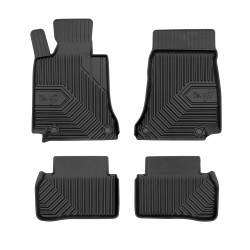Tappetini per auto no. 77 compatibili con Mercedes-Benz Classe C W205 2014-2021 su misura in gomma | Set di tappetini premium | Materiale TPE durevole | Bordi più alti