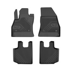 Tappetini per auto no. 77 compatibili con Fiat 500L 2012-2022 su misura in gomma | Tipo Auto: Minivan | Set di tappetini premium | Materiale TPE durevole | Bordi più alti