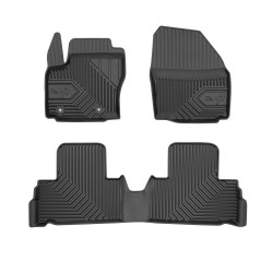 Tappetini per auto no. 77 compatibili con Ford S-Max I 2006-2014 su misura in gomma | Note: distanza tra i bottoni 25,5 cm | Tipo Auto: Minivan | Set di tappetini premium | Materiale TPE durevole | Bordi più alti