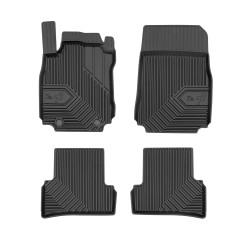 Tappetini per auto no. 77 compatibili con Renault Modus 2004-2012 su misura in gomma | Tipo Auto: Minivan | Set di tappetini premium | Materiale TPE durevole | Bordi più alti