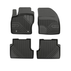 Tappetini per auto no. 77 compatibili con Ford Focus II 2004-2011 su misura in gomma | Set di tappetini premium | Materiale TPE durevole | Bordi più alti