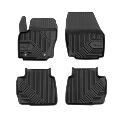 Tappetini per auto no. 77 compatibili con Ford Mondeo IV 2007-2014 su misura in gomma | Note: distanza tra i bottoni 25,5 cm | Set di tappetini premium | Materiale TPE durevole | Bordi più alti