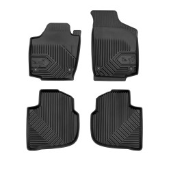 Tappetini per auto no. 77 compatibili con Skoda Rapid 2012-2019 su misura in gomma | Set di tappetini premium | Materiale TPE durevole | Bordi più alti