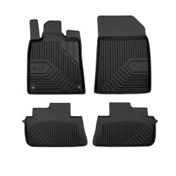 Tappetini per auto no. 77 compatibili con Peugeot 407 2004-2011 su misura in gomma | Set di tappetini premium | Materiale TPE durevole | Bordi più alti