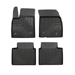 Tappetini per auto no. 77 compatibili con Ford Focus IV dal 2018 in poi su misura in gomma | Set di tappetini premium | Materiale TPE durevole | Bordi più alti