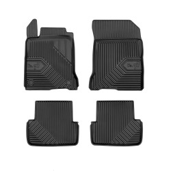 Tappetini per auto no. 77 compatibili con Renault Laguna III 2007-2015 su misura in gomma | Set di tappetini premium | Materiale TPE durevole | Bordi più alti