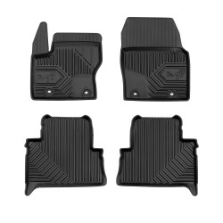 Tappetini per auto no. 77 compatibili con Ford C-Max II 2010-2019 su misura in gomma | Note: distanza tra i bottoni 25,5 cm | Tipo Auto: Minivan | Set di tappetini premium | Materiale TPE durevole | Bordi più alti