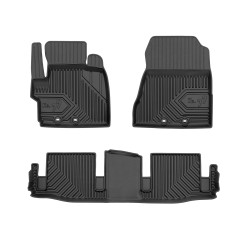 Tappetini per auto no. 77 compatibili con Toyota IQ 2008-2015 su misura in gomma | Tipo Auto: Hatchback | Set di tappetini premium | Materiale TPE durevole | Bordi più alti
