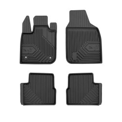 Tappetini per auto no. 77 compatibili con Fiat 500e II dal 2020 in poi su misura in gomma | Note: elettrica | Tipo Auto: Hatchback | Set di tappetini premium | Materiale TPE durevole | Bordi più alti