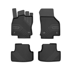 Tappetini per auto no. 77 compatibili con Volkswagen Golf VIII dal 2019 in poi su misura in gomma | Note: non compatibile con versione Mild Hybrid | Set di tappetini premium | Materiale TPE durevole | Bordi più alti