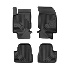Tappetini per auto no. 77 compatibili con Opel Corsa F dal 2019 in poi su misura in gomma | Tipo Auto: Hatchback | Set di tappetini premium | Materiale TPE durevole | Bordi più alti