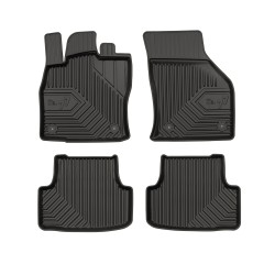 Tappetini per auto no. 77 compatibili con Volkswagen T-Roc dal 2017 in poi su misura in gomma | Tipo Auto: Crossover | Set di tappetini premium | Materiale TPE durevole | Bordi più alti
