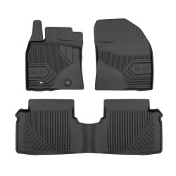Tappetini per auto no. 77 compatibili con Toyota Avensis III 2009-2018 su misura in gomma | Set di tappetini premium | Materiale TPE durevole | Bordi più alti
