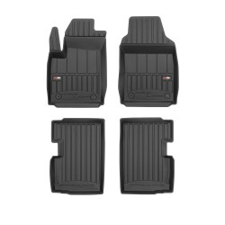 Tappetini per auto Proline 3D compatibili con Fiat 500 dal 2007 in poi su misura in gomma | Note: non compatibile con versione Hybrid | Tipo Auto: Hatchback | Set di tappetini premium | Materiale TPE durevole | Bordi più alti