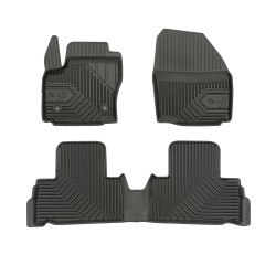 Tappetini per auto no. 77 compatibili con Ford Galaxy II 2006-2015 su misura in gomma | Note: 1° e 2° fila, distanza tra i bottoni 31 cm | Tipo Auto: Minivan | Set di tappetini premium | Materiale TPE durevole | Bordi più alti