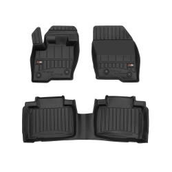 Tappetini per auto Proline 3D compatibili con Ford Edge II dal 2014 in poi su misura in gomma | Tipo Auto: SUV | Set di tappetini premium | Materiale TPE durevole | Bordi più alti