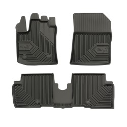 Tappetini per auto no. 77 compatibili con Dacia Lodgy 2012-2022 su misura in gomma | Tipo Auto: Minivan | Set di tappetini premium | Materiale TPE durevole | Bordi più alti