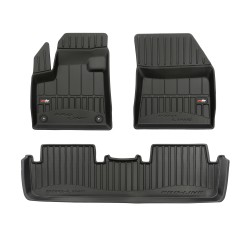Tappetini per auto Proline 3D compatibili con DS 7 Crossback dal 2017 in poi su misura in gomma | Tipo Auto: SUV | Set di tappetini premium | Materiale TPE durevole | Bordi più alti