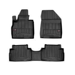 Tappetini per auto Proline 3D compatibili con Hyundai Santa Fe IV dal 2018 in poi su misura in gomma | Note: non compatibile con versione Hybrid | Tipo Auto: SUV | Set di tappetini premium | Materiale TPE durevole | Bordi più alti