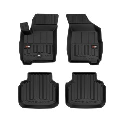 Tappetini per auto Proline 3D compatibili con Fiat Freemont 2011-2015 su misura in gomma | Note: 1° e 2° fila, sistema di fissaggio non compatibile con versione Black Code, un bottone sul lato del guidatore | Tipo Auto: Crossover | Set di tappetini prem