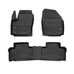 Tappetini per auto Proline 3D compatibili con Ford S-Max I 2006-2014 su misura in gomma | Note: distanza tra i bottoni 25,5 cm | Tipo Auto: Minivan | Set di tappetini premium | Materiale TPE durevole | Bordi più alti