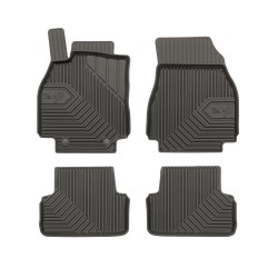 Tappetini per auto no. 77 compatibili con Renault Megane II 2002-2009 su misura in gomma | Set di tappetini premium | Materiale TPE durevole | Bordi più alti