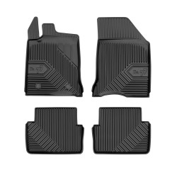 Tappetini per auto no. 77 compatibili con Renault Laguna II 2001-2007 su misura in gomma | Set di tappetini premium | Materiale TPE durevole | Bordi più alti