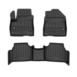 Tappetini per auto Proline 3D compatibili con Hyundai Kona Electric dal 2018 in poi su misura in gomma | Tipo Auto: Crossover | Set di tappetini premium | Materiale TPE durevole | Bordi più alti