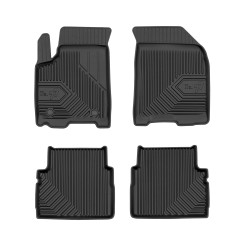 Tappetini per auto no. 77 compatibili con Chevrolet Aveo II 2007-2011 su misura in gomma | Set di tappetini premium | Materiale TPE durevole | Bordi più alti