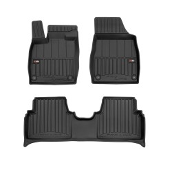 Tappetini per auto Proline 3D compatibili con Volkswagen ID.3 dal 2019 in poi su misura in gomma | Tipo Auto: Hatchback | Set di tappetini premium | Materiale TPE durevole | Bordi più alti
