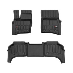 Tappetini per auto Proline 3D compatibili con Land Rover Defender II dal 2020 in poi su misura in gomma | Tipo Auto: SUV | Set di tappetini premium | Materiale TPE durevole | Bordi più alti