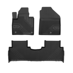 Tappetini per auto no. 77 compatibili con Kia Sorento III 2014-2020 su misura in gomma | Tipo Auto: SUV | Set di tappetini premium | Materiale TPE durevole | Bordi più alti