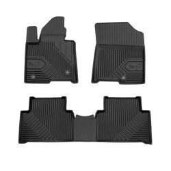 Tappetini per auto no. 77 compatibili con Kia Sorento IV dal 2020 in poi su misura in gomma | Note: XL, Hybrid| Tipo Auto: SUV | Set di tappetini premium | Materiale TPE durevole | Bordi più alti
