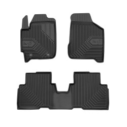 Tappetini per auto no. 77 compatibili con Kia Carens II 2002-2008 su misura in gomma | Tipo Auto: Minivan | Set di tappetini premium | Materiale TPE durevole | Bordi più alti