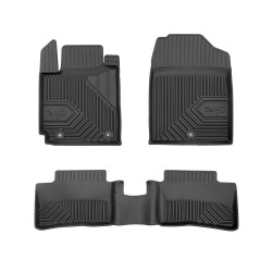 Tappetini per auto no. 77 compatibili con Kia Picanto III dal 2017 in poi su misura in gomma | Tipo Auto: Hatchback | Set di tappetini premium | Materiale TPE durevole | Bordi più alti