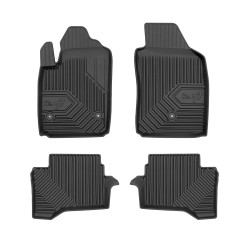 Tappetini per auto no. 77 compatibili con Fiat 500e I 2015-2020 su misura in gomma | Note: elettrica, post-facelift | Tipo Auto: Hatchback | Set di tappetini premium | Materiale TPE durevole | Bordi più alti
