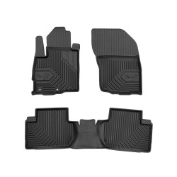 Tappetini per auto no. 77 compatibili con Mitsubishi Outlander II 2006-2012 su misura in gomma | Tipo Auto: SUV | Set di tappetini premium | Materiale TPE durevole | Bordi più alti