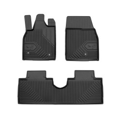 Tappetini per auto no. 77 compatibili con Ford Mustang Mach-E dal 2020 in poi su misura in gomma | Tipo Auto: Crossover | Set di tappetini premium | Materiale TPE durevole | Bordi più alti
