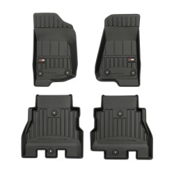 Tappetini per auto Proline 3D compatibili con Jeep Wrangler IV dal 2017 in poi su misura in gomma | Note: Rubicon, non compatibile con versione Hybrid| Tipo Auto: SUV | Set di tappetini premium | Materiale TPE durevole | Bordi più alti