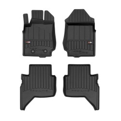 Tappetini per auto Proline 3D compatibili con Ford Ranger V 2015-2022 su misura in gomma | Note: Raptor, post-facelift | Tipo Auto: Pickup | Set di tappetini premium | Materiale TPE durevole | Bordi più alti